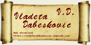 Vladeta Dabesković vizit kartica